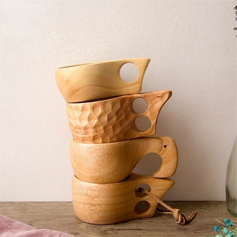 Eco Friendly Japanese Handmade Wood Mug
